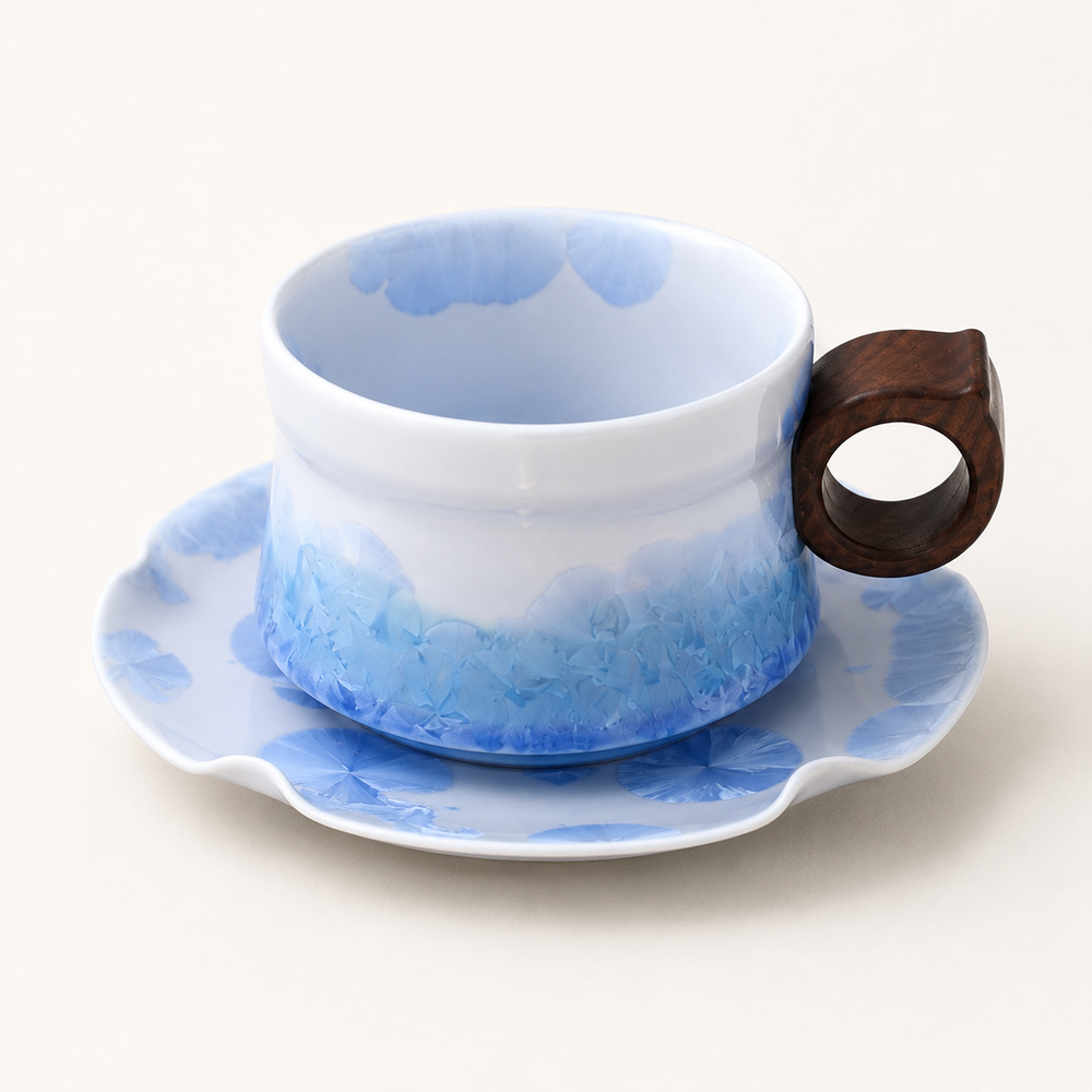 Bluebell – Ceramic Coffee Cup & Saucer Set