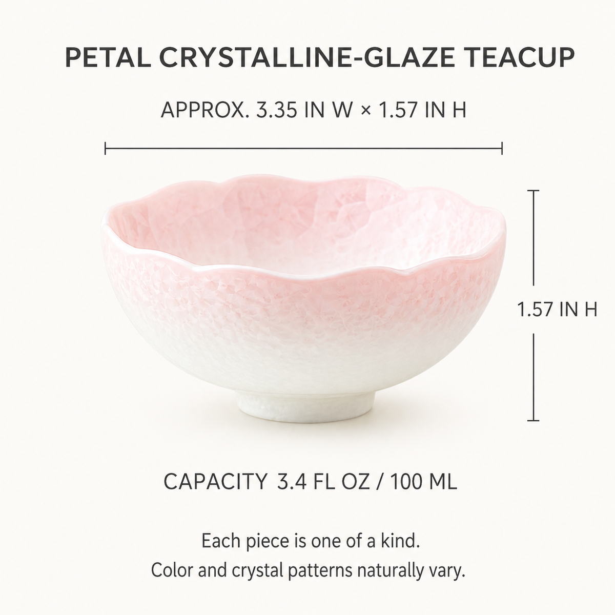 Cherry Blossom – Crystalline Glaze Tea Cup