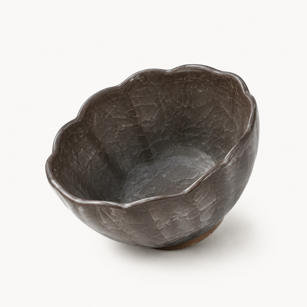 Smoky Quartz – Crackle Glaze Tea Cup