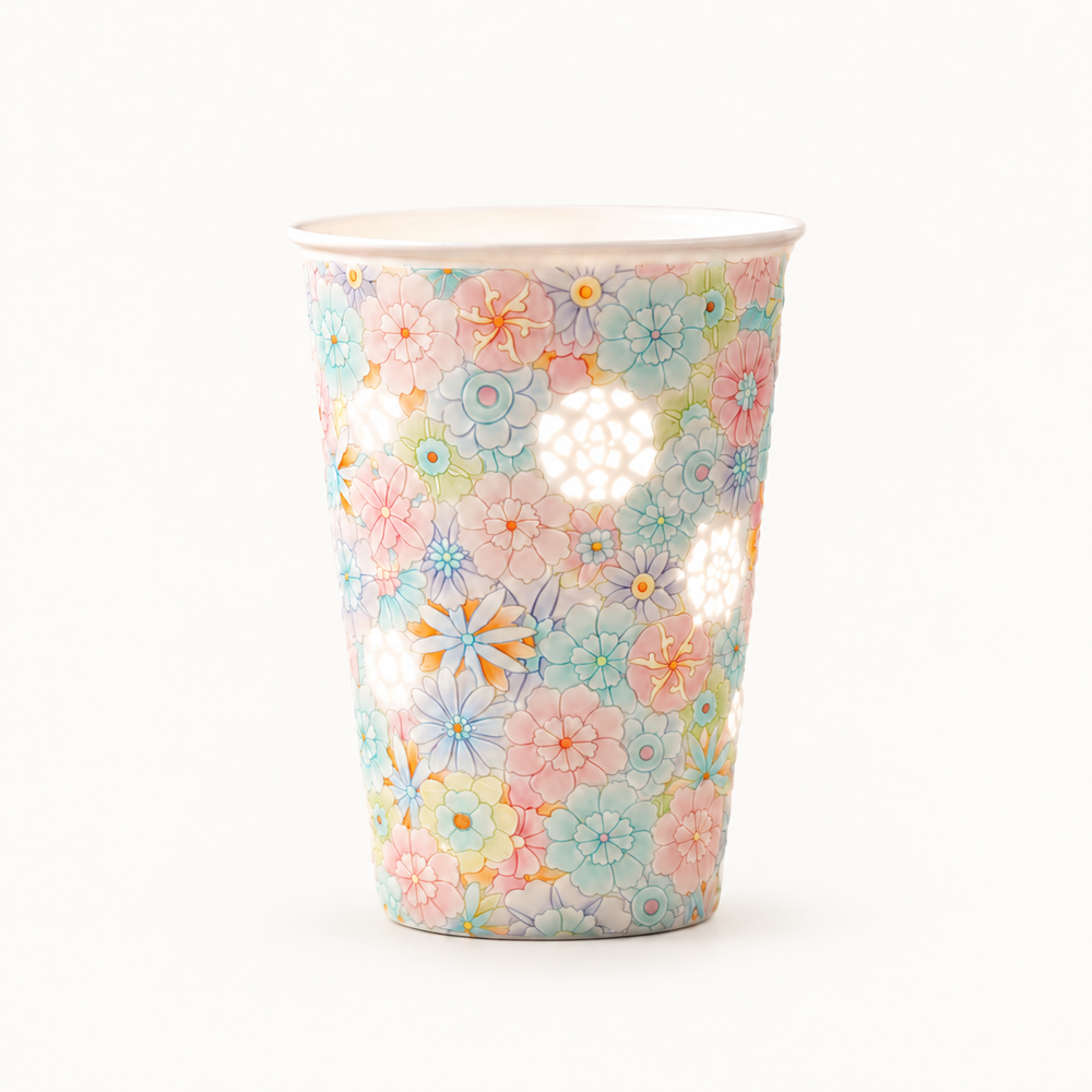 Garden Mosaic – Translucent Porcelain Tumbler