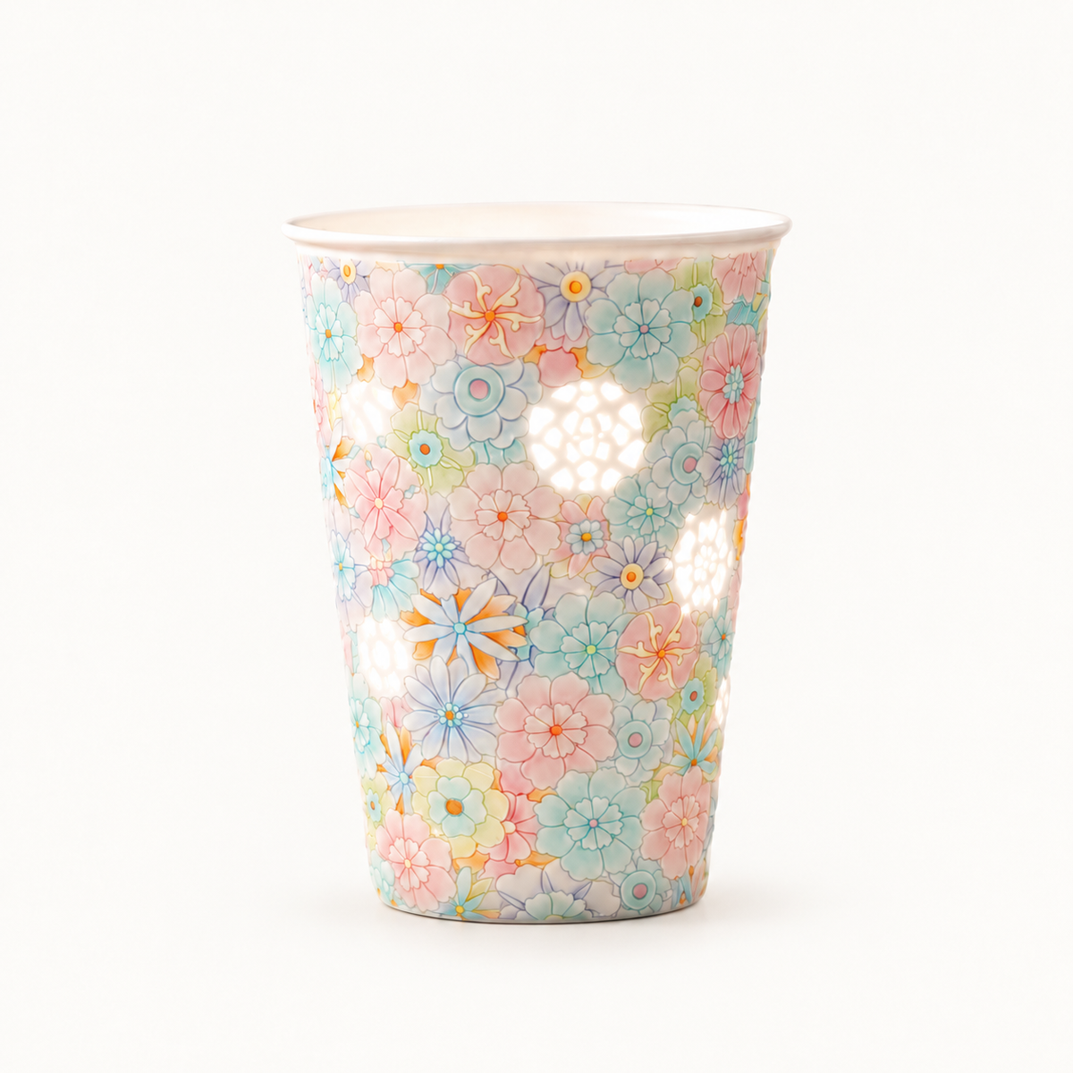 Garden Mosaic – Translucent Porcelain Tumbler