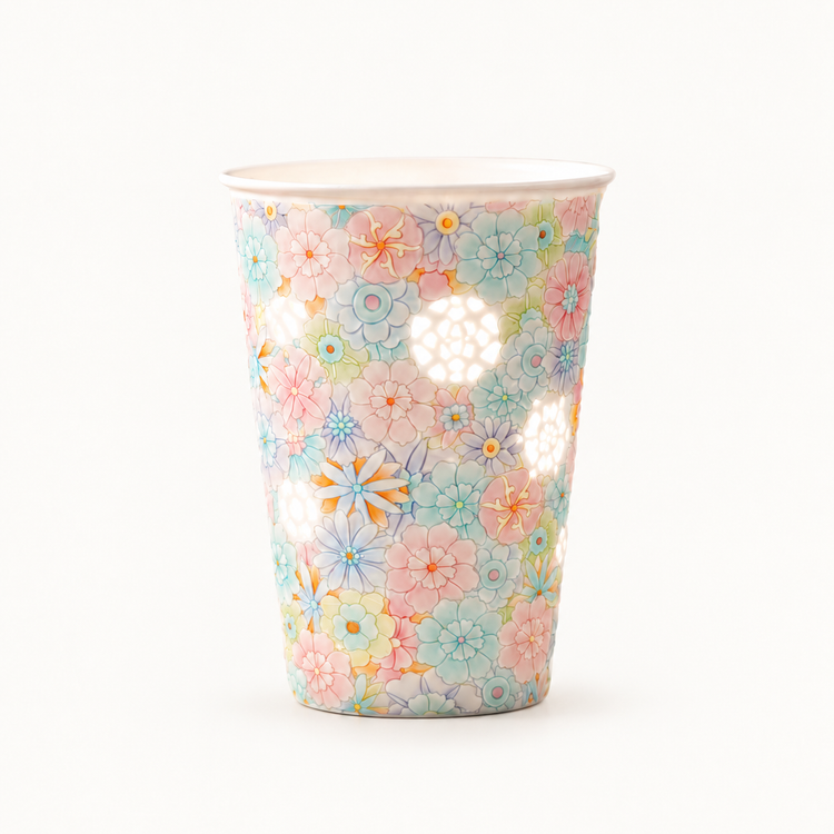 Garden Mosaic – Translucent Porcelain Tumbler