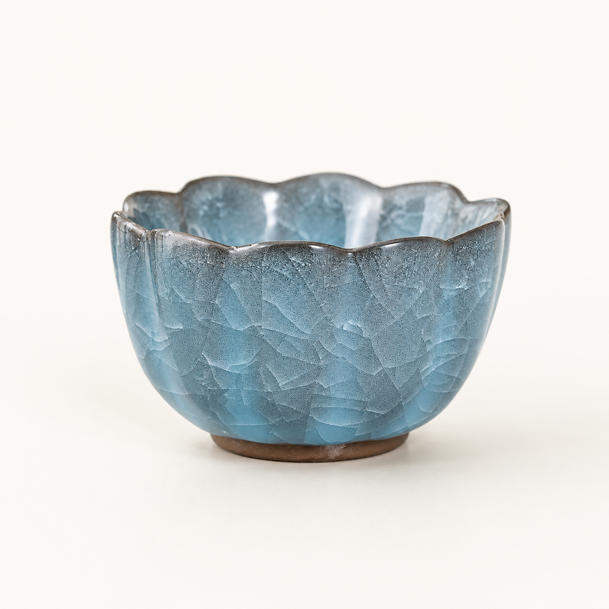 Winter Sky – Crackle Glaze Tea Cup