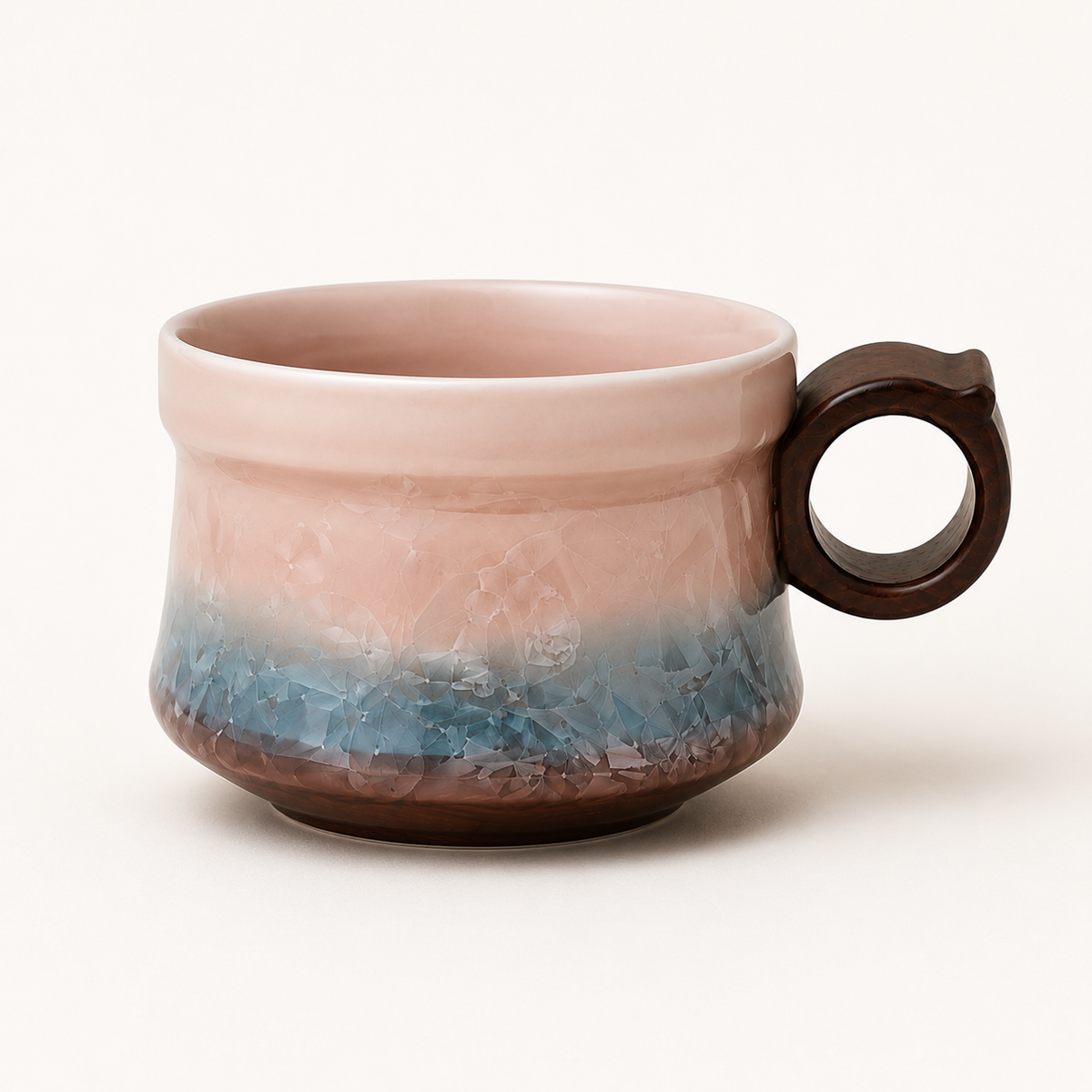 Opal Dawn – Ceramic Coffee Cup & Saucer Set