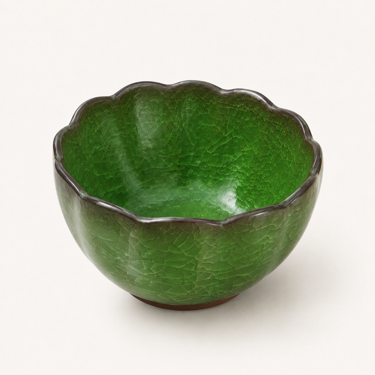 Jade Bloom – Crackle Glaze Tea Cup