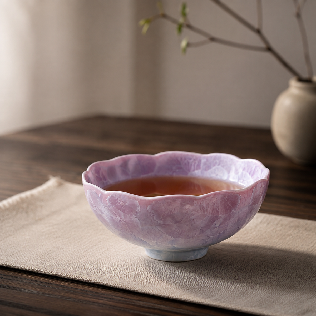 Lavender Frost – Crystalline Glaze Tea Cup