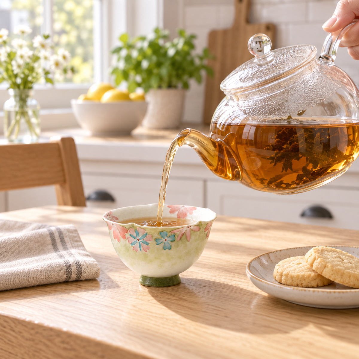 Meadow Bloom Hand-Painted Tea Cup