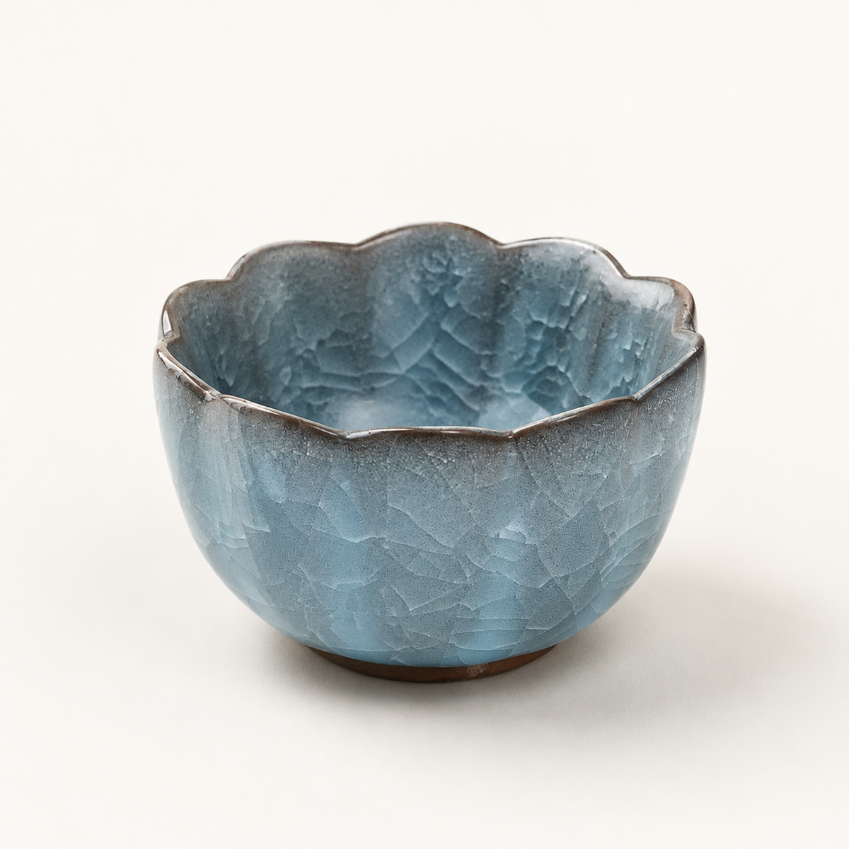 Winter Sky – Crackle Glaze Tea Cup