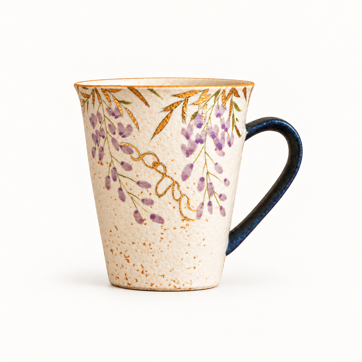 Wisteria Bloom – Hand-Painted Ceramic Tea Cup