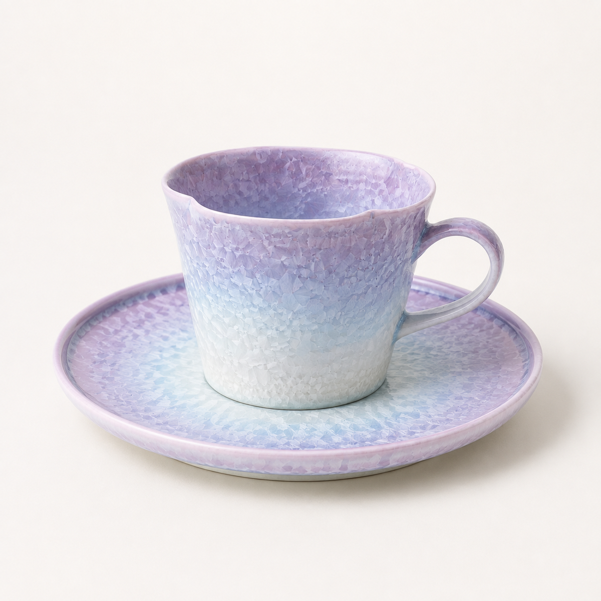 Lavender Mist – Ceramic Coffee Cup & Saucer Set
