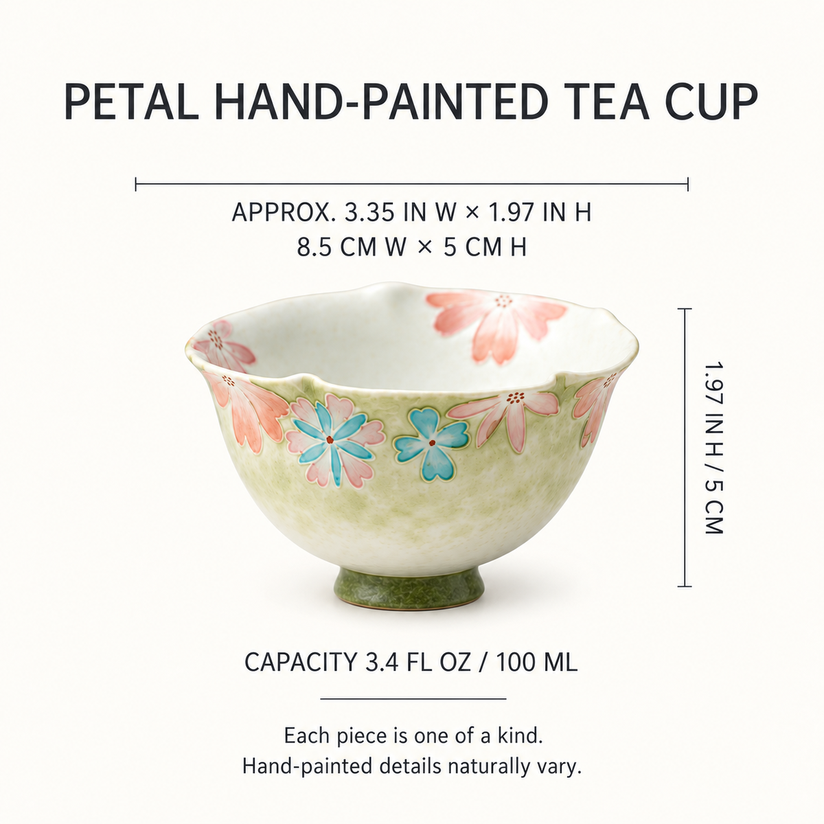 Meadow Bloom Hand-Painted Tea Cup