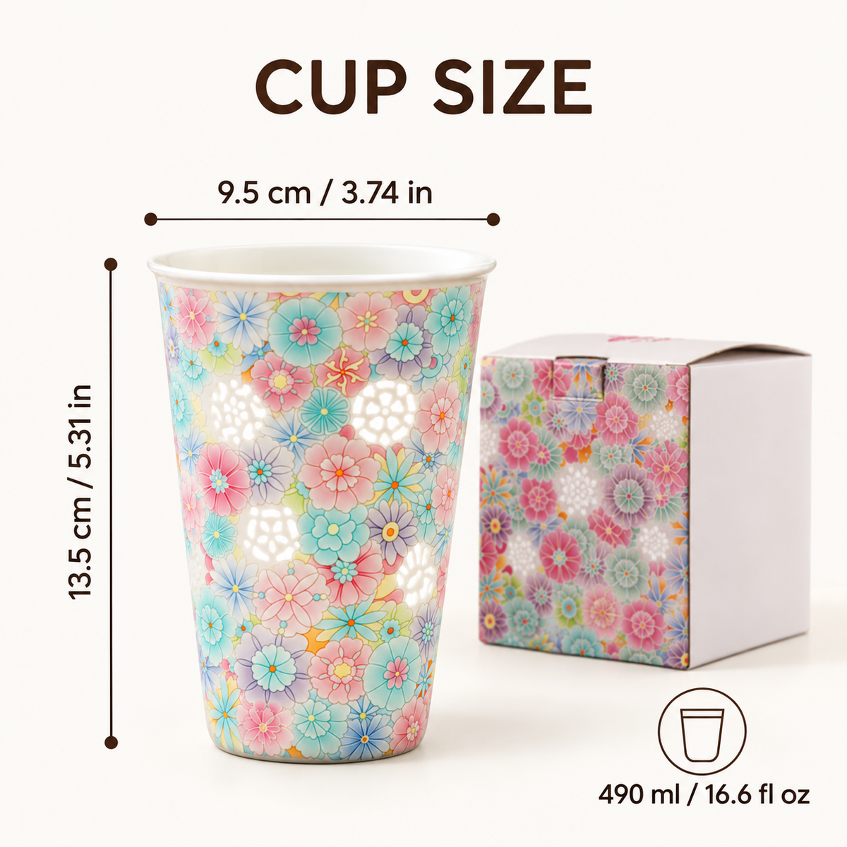 Garden Mosaic – Translucent Porcelain Tumbler